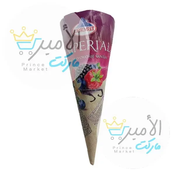ايس كريم اوروبي امبيريال طربوش بالتوت و الفانيليا سيرمات 72 جم