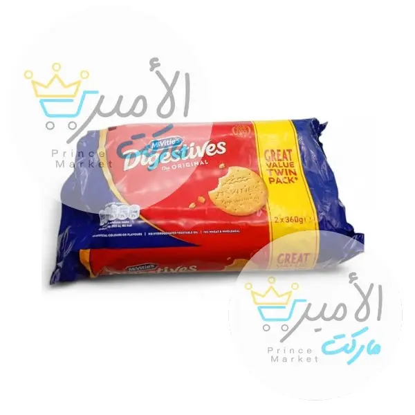 بسكويت دايجستف حمر 360 جم كيس 2 طرف