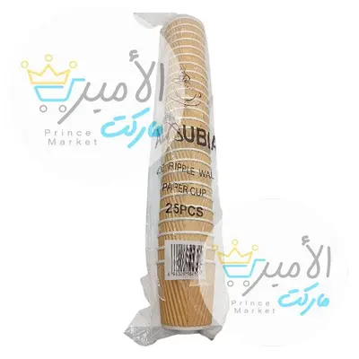 اكواب ورقية مضلعة الضبيع 4 OZ 25 كوب