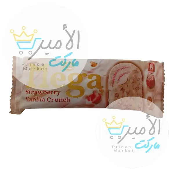ايس كريم اوروبي ميجا فراولة و فانيليا مقرمش عود 85 مل
