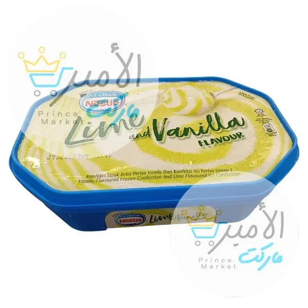 ايس كريم عائلي بالليمون و الفانيليا نستلة 1.5 لتر