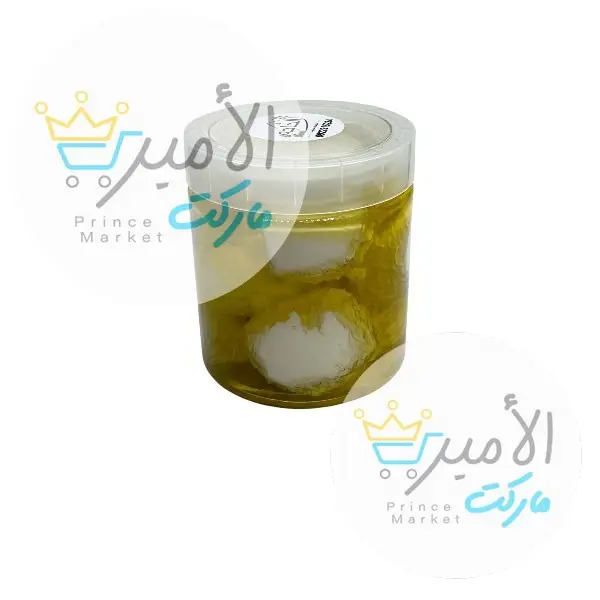 علبة لبنة كرات بالزيت الزيتون الحاجه