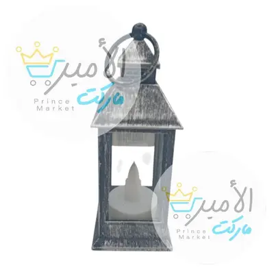 قنديل شمعه مدالية 108 رصاصي بالاسود