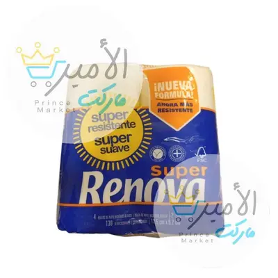 مناديل رول حمام سوبر رينوفا * 4