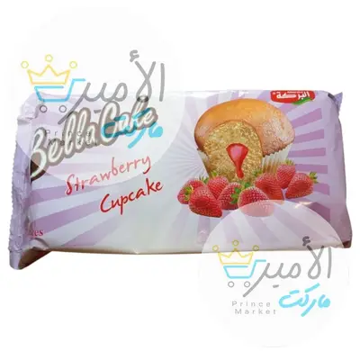 كيكة بكريمة الفراولة بيلا كيك البركة 345 جم