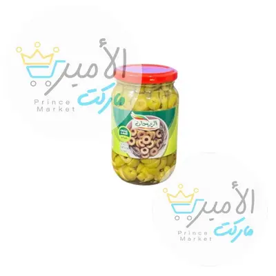 زيتون اخضر شرائح الريحان 370 جم