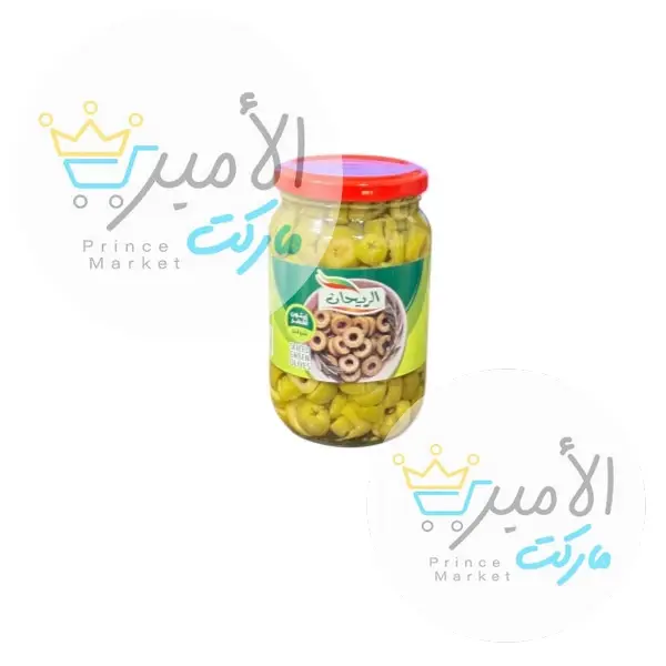 زيتون اخضر شرائح الريحان 370 جم
