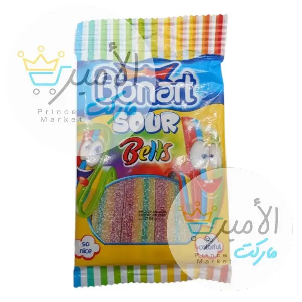حلوى جيلي حامضة شريط ملون بونارت 80 جم