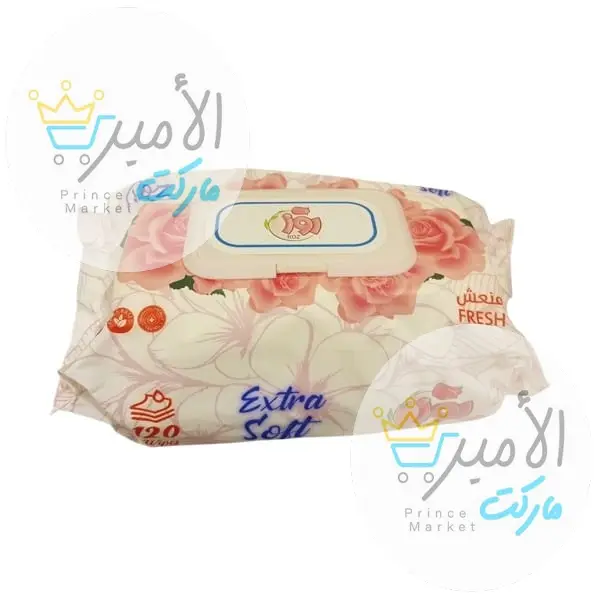 مناديل مبللة روز 120 منديل