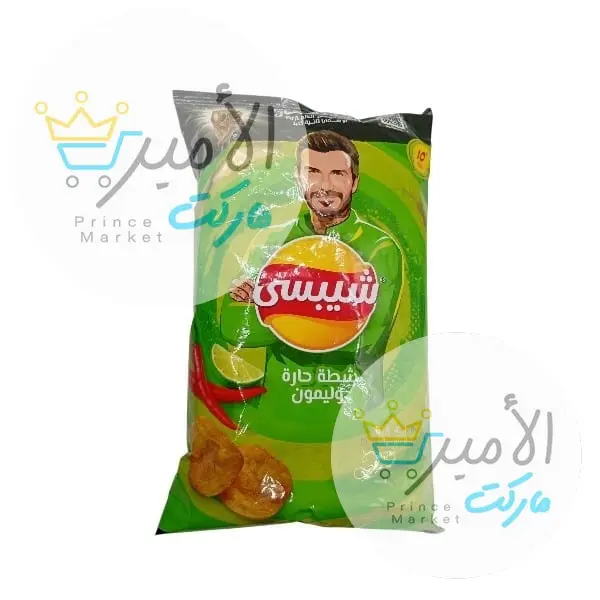شيبس بنكهة شطة حارة وليمون شيبسي جامبو 84 جم