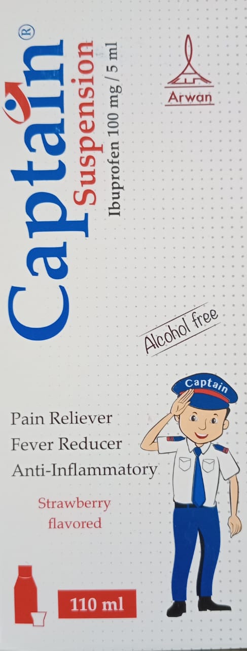 Captain 100mg/5ml suspension - Ipuprufen