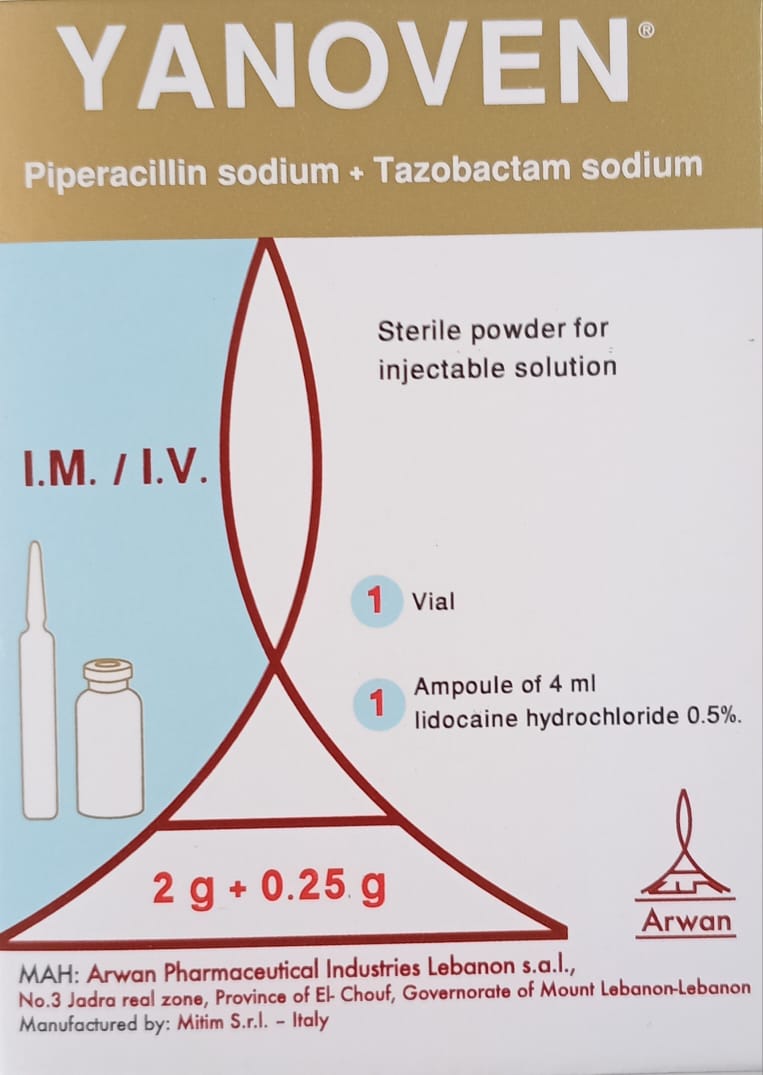 Yanoven 2.25gm - Pipracillin
