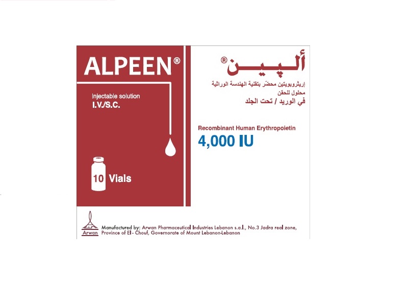 Alpeen 4000 iu 10 vials iv&s.c - Erythropioten