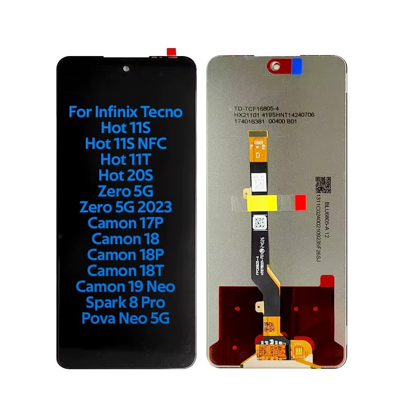 INFINIX HOT 20s HOT 11s camon 19- 19 PRO - 17 PRO -18 -18T- 18 PRO SPARK 8 PRO LCD