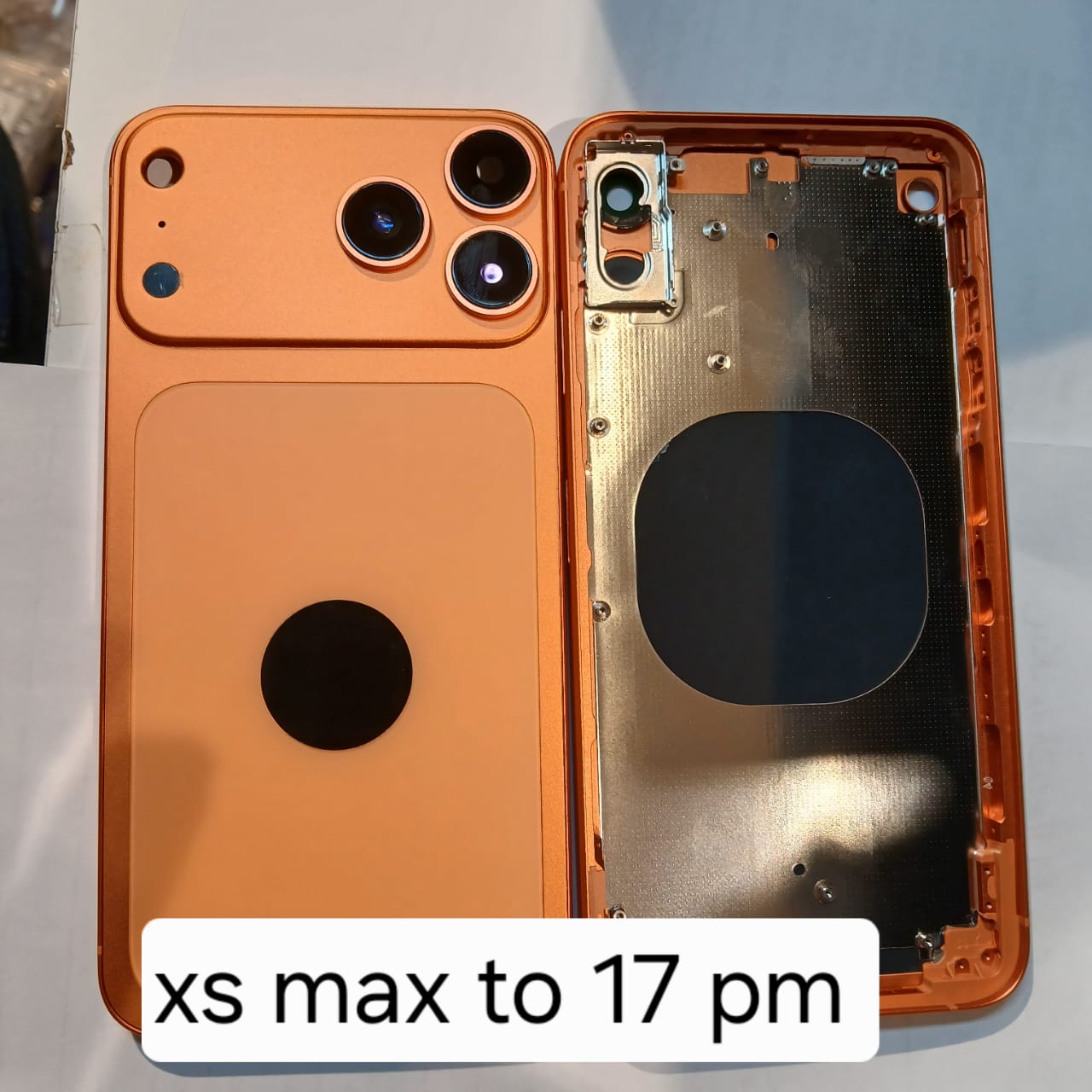 مكياج من XS MAX  الي 17 PRO MAX الون برتقالي