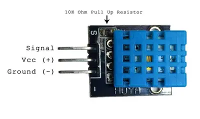 DHT22 HUMIDITY AND TEMPERATURE SENSOR حساس حرارة و رطوبة