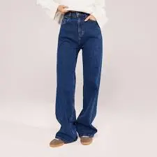 WIDE LEG GEANS-BLUE-34