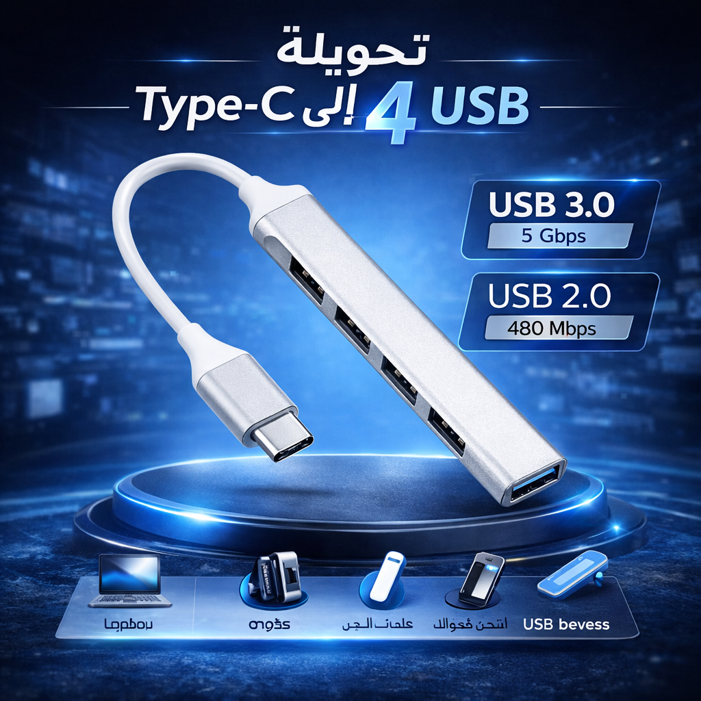TYPE-C TO 4 USB HUB