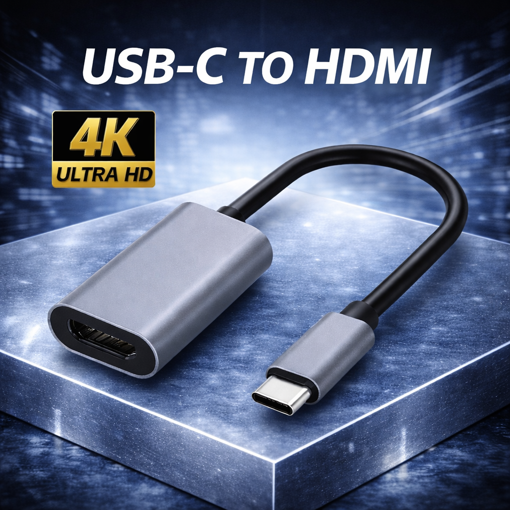 type-c TO HDMI Adapter  رصاصي