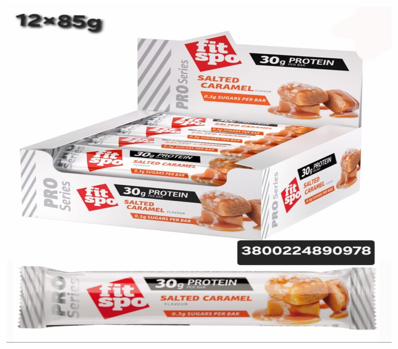 FIT SPO PROTIEN SALTED CARAMEL 85G * 12 ADD