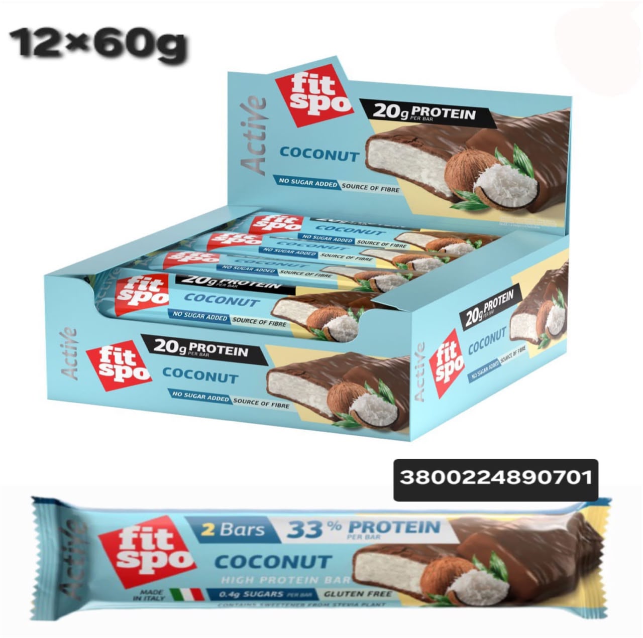 FIT SPO PROTIEN COCOUNAT 60G* 12 ADD